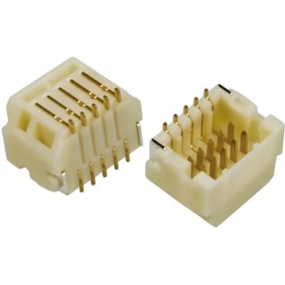 Hirose DF20 Series Right Angle Surface PCB Header, 10 Contacts, 1 mm Pitch, 2 Row, Shrouded 