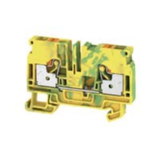 Weidmüller A Series DIN Rail Terminal Block Yellow, Green, 6mm², 1-Level, Push-in 1991810000