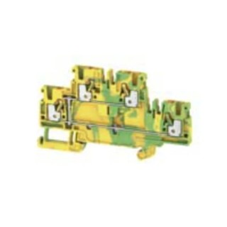 Weidmüller A Series DIN Rail Terminal Block Yellow Green 2-Level 2.5mm² 24A 800V Push-in 1547680000