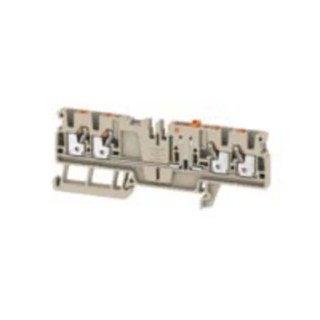Weidmüller A Series DIN Rail Terminal Block Beige, 2.5mm², 1-Level, Push-in, 400V, 20A 1989860000