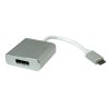 Roline USB Type C to DisplayPort Adapter 4K x 2K Resolution Aluminium Housing Model 12.03.3220-10