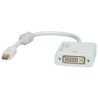 Roline 1 port Mini DisplayPort to DVI Adapter 155 mm Length 3840 x 2160 pixel Maximum Resolution 12.03.3137-10