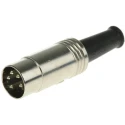 Lumberg 5 Pole Straight Standard DIN Plug Shielded Cable Male 60V AC 4A 0131 05-1