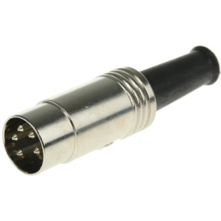 Lumberg 5 Pole Straight Standard DIN Plug Shielded Cable Male 60V AC 4A 0131 05-1