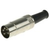 Lumberg 5 Pole Straight Standard DIN Plug Shielded Cable Male 60V AC 4A 0131 05-1