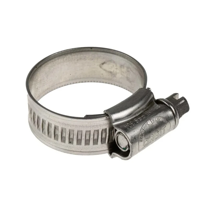 RS PRO Stainless Steel Hex Screw Worm Drive Hose Clip 12 mm Band Width 22-30 mm ID 145-0269