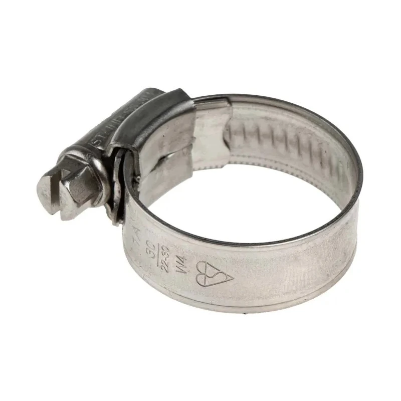 RS PRO Stainless Steel Hex Screw Worm Drive Hose Clip 12 mm Band Width 22-30 mm ID 145-0269