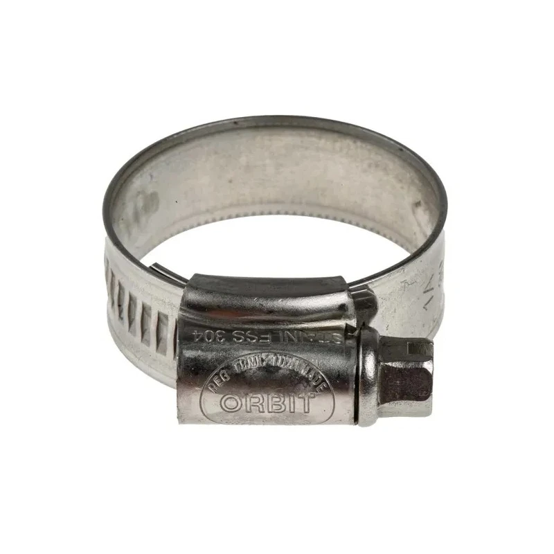 RS PRO Stainless Steel Hex Screw Worm Drive Hose Clip 12 mm Band Width 22-30 mm ID 145-0269