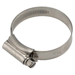RS PRO Stainless Steel Hex Screw Worm Drive Hose Clip 12mm Band Width 35-50mm ID 145-0273