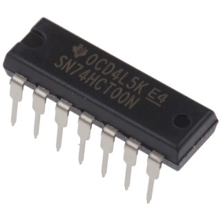 Texas Instruments 4 2-Input NAND Logic Gate 14-Pin PDIP SN74HCT00N