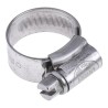 RS PRO Stainless Steel Hex Screw Worm Drive Hose Clip 12mm Band Width 16-22mm ID 145-0267