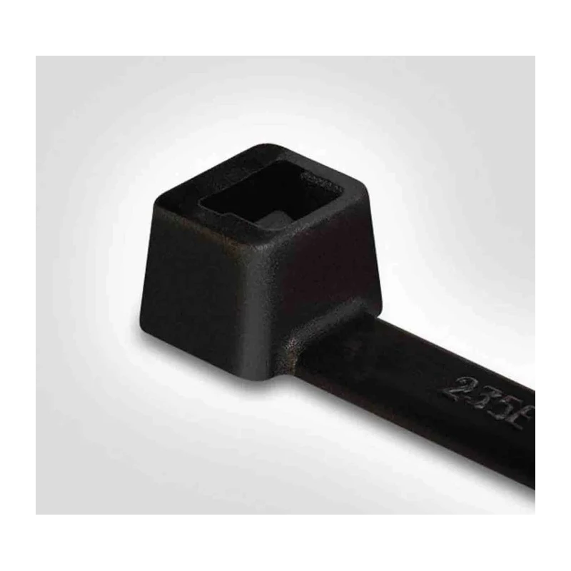 HellermannTyton Non-Releasable Cable Tie 100 mm Length x 2.5 mm Width Black Polyamide 66 T18R-PA66-BK 111-01910 T18R-PA66-BK