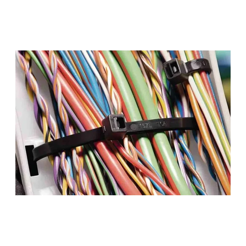HellermannTyton Non-Releasable Cable Tie 100 mm Length x 2.5 mm Width Black Polyamide 66 T18R-PA66-BK 111-01910 T18R-PA66-BK