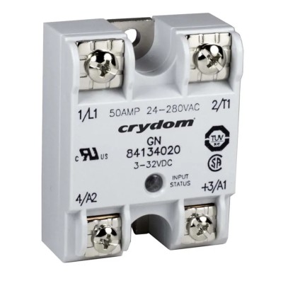 Crydom Solid State Relay 50 A Load Panel Mount 660 V AC Load 32V DC Control 84134120