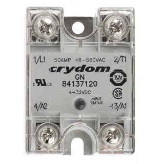 Crydom 8413 Series Solid State Relay, 50A Load, Panel Mount, 660V AC Load, 32V DC Control 84137120
