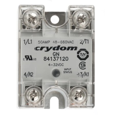 Crydom 8413 Series Solid State Relay, 50A Load, Panel Mount, 660V AC Load, 32V DC Control 84137120