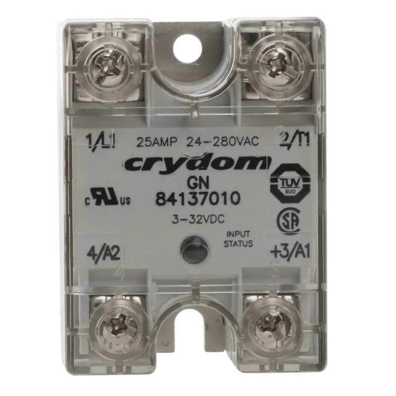 Crydom 8413 Series Solid State Relay Panel Mount, 25A Load, 280V AC Load, 32V DC Control 84137010