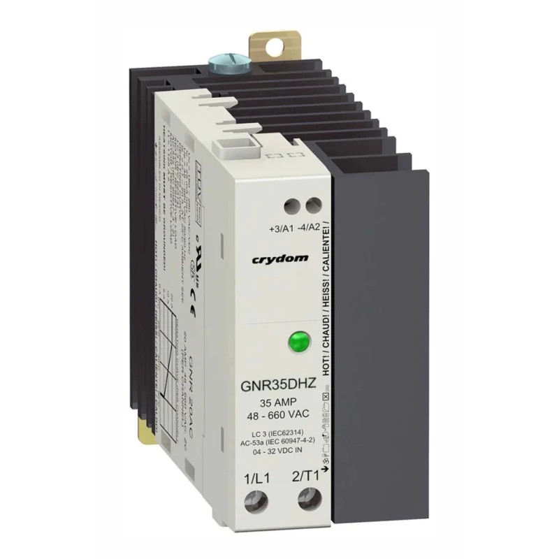 Crouzet GNR Series Solid State Relay 45 A Load DIN Rail Mount 600 Vrms Load 32V dc Control GNR45DCZ