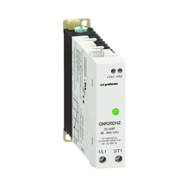 Crydom GNR Series Solid State Relay 20 A Load DIN Rail Mount 600 Vrms Load 32V dc Control GNR20DHZ