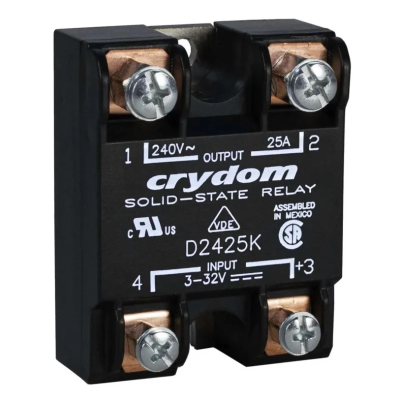 Crydom 1 Series Solid State Relay 10A Load Panel Mount 140V AC Load 32V DC Control D1210K