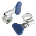 RS PRO Zinc Plated Mild Steel Thumb Screw Worm Drive Hose Clip 9.5-12 mm ID 145-0287