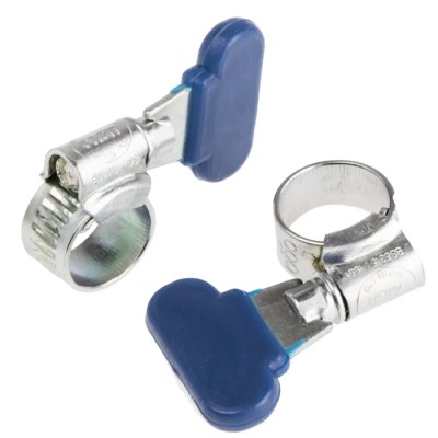 RS PRO Zinc Plated Mild Steel Thumb Screw Worm Drive Hose Clip 9.5-12 mm ID 145-0287