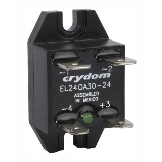 Crydom EL Series Solid State Relay Panel Mount 30A DC Load 280V AC Load 21-27V DC Control EL240A30R-24