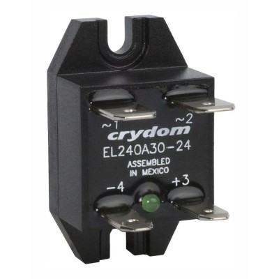 Crydom EL Series Solid State Relay Panel Mount 30A DC Load 280V AC Load 21-27V DC Control EL240A30R-24