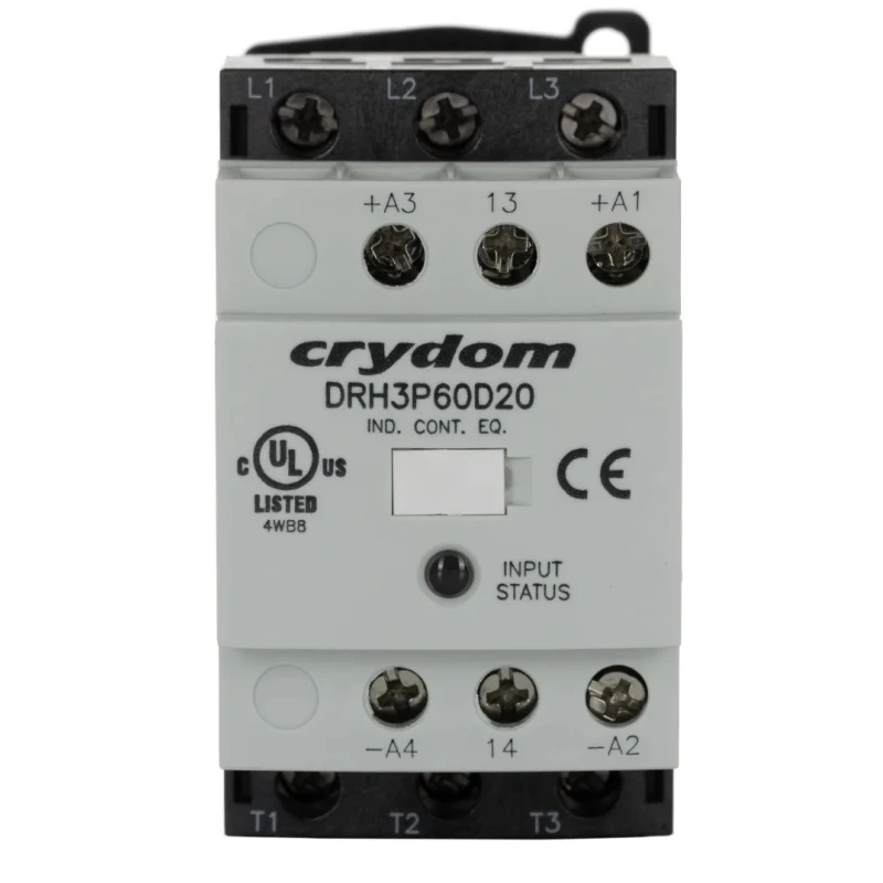 Crydom Solid State Contactor 3-Pole 20 A 1.5 kW 32V DC DIN Rail Mount DRH3P60D20