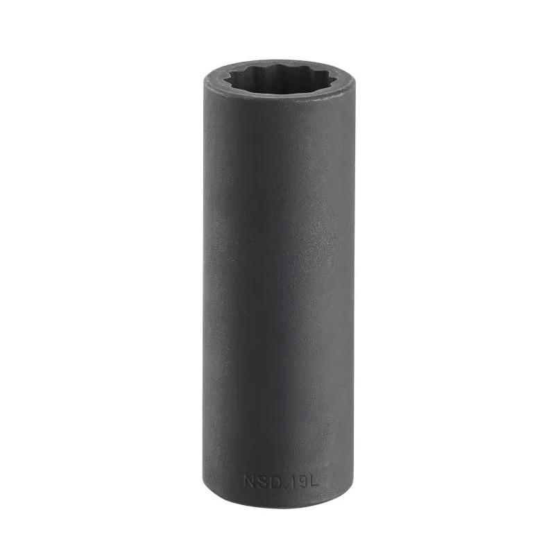 Facom 19 mm 12 Point 1/2 in Drive Impact Socket, Chrome Molybdenum Steel, 82 mm Length NSD.19L