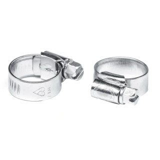 RS PRO Mild Steel Hex Screw Worm Drive Hose Clip, Band Width 22 mm, Inside Diameter 16 to 22 mm 145-0246