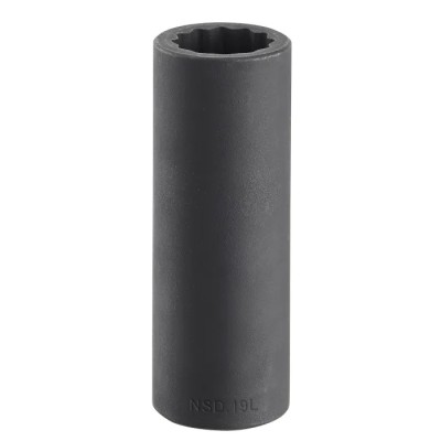 Facom 22 mm 12 Point Impact Socket with 1/2 in Drive Size, Manganese Phosphate Finish, 82mm Length NSD.22L