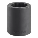 Facom 8 mm 1/2 in Drive Standard Impact Socket, 38mm Length NSD.8B