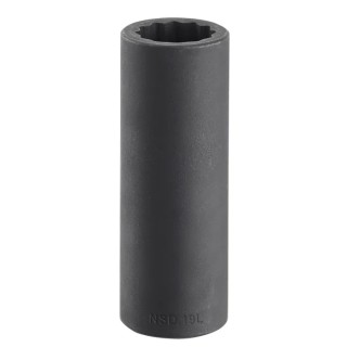 Facom 24 mm 1/2 in Drive 12 Point Impact Socket, 82mm Length NSD.24L