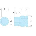 Facom 24 mm 1/2 in Drive Standard Impact Socket, 42mm Length NSD.24B