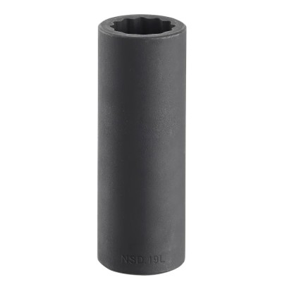 Facom 36 mm 1/2 in Drive 12 Point Impact Socket, Chrome Molybdenum Steel, 90mm Length NSD.36L