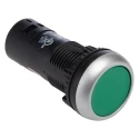 RS PRO Push Button Complete Unit Panel Mount 22 mm Cutout Green SPST Momentary Actuation IP65 145-0607
