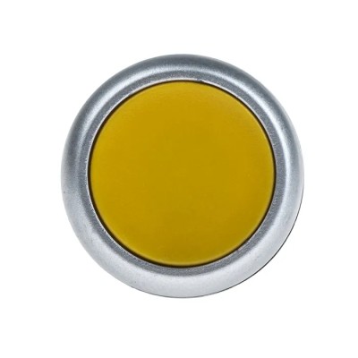 RS PRO Push Button Complete Unit Panel Mount 22 mm Cutout 230 V 6 A SPST Yellow 145-0610