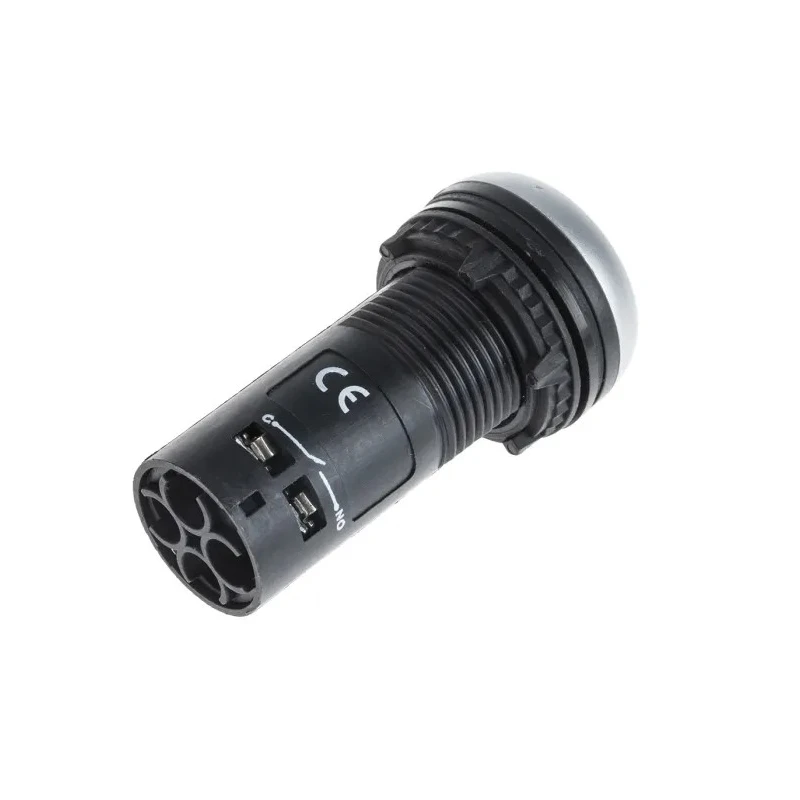 RS PRO Push Button Complete Unit Panel Mount 22 mm Cutout 230 V 6 A SPST Yellow 145-0610