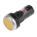 RS PRO Push Button Complete Unit Panel Mount 22 mm Cutout 230 V 6 A SPST Yellow 145-0610