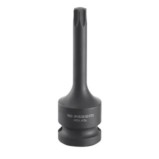 Facom 30 mm 1/2 in Drive Torx Impact Socket, Chrome Molybdenum Steel, Phosphate Finish, 78mm Length NSX.30L
