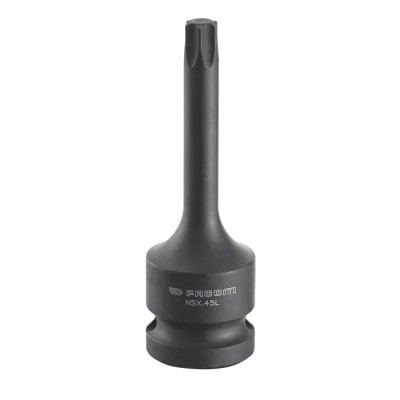 Facom 30 mm 1/2 in Drive Torx Impact Socket, Chrome Molybdenum Steel, Phosphate Finish, 78mm Length NSX.30L