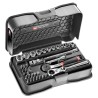 Facom 37-Piece 1/4 in Hexagon Socket & Bit Set Chrome Vanadium Steel Bright Chrome Finish R.161-6P6HXPB