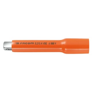Facom 1/2-12.7 mm Square Insulated Steel Socket Extension Bar 145mm Overall S.210AVSE