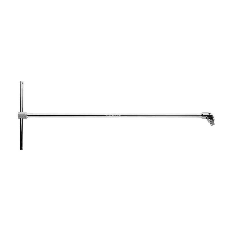 Facom 1/2 in Square Extra Long T-Handle with Universal Joint Socket T-Handle, Chrome Finish, Steel, 700mm Overall S.228