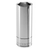 Facom 1/2 in Drive 28 mm 6 Point Square Socket, Bright Chrome Finish, 77mm Overall Length S.28HLA