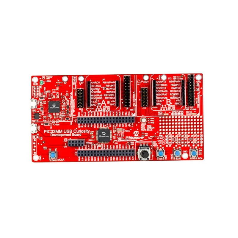 Microchip PIC32MM0256GPM064 USB Curiosity MCU Development Board 256KB Flash 32KB RAM DM320107