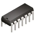 Texas Instruments Inverter 1 Element CMOS Logic IC, 14-Pin PDIP Package CD4007UBE