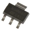 STMicroelectronics MDmesh SuperMESH N-Channel MOSFET 400 mA 600 V Enhancement 4-Pin SOT-223 STN1HNK60