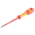 CK Insulated Screwdriver, 100 mm Blade, 3 mm Tip, Bi-Material Handle, VDE/1000V Approved T49144-030